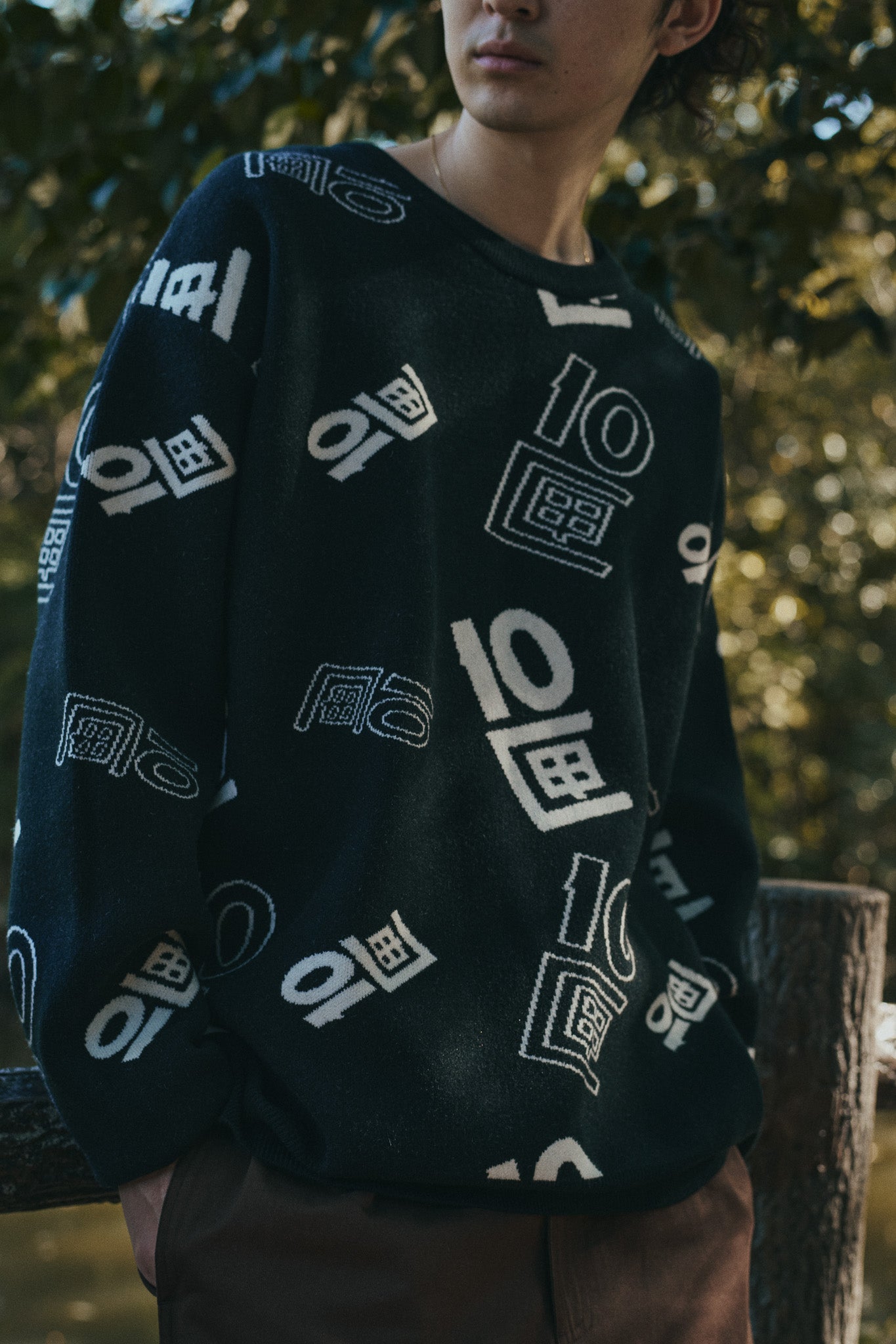 OG Logo Jacquard Sweater | Black