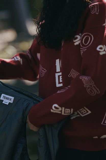 OG Logo Jacquard Sweater | Red