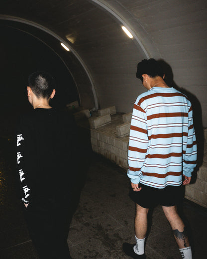 Pocket L/S Tee | Blue Border