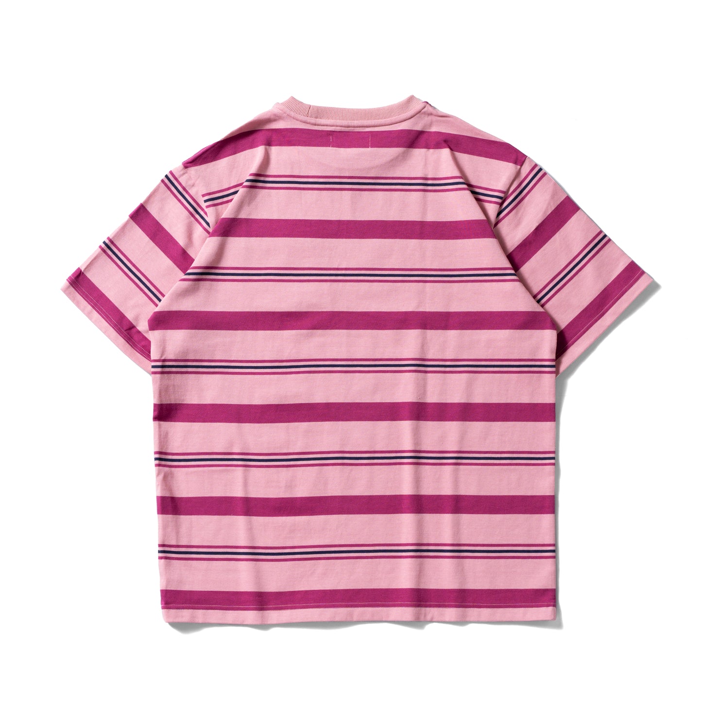 Pocket S/S Tee | Pink Border