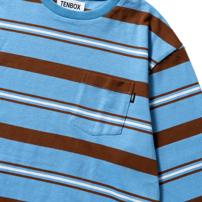 Pocket L/S Tee | Blue Border