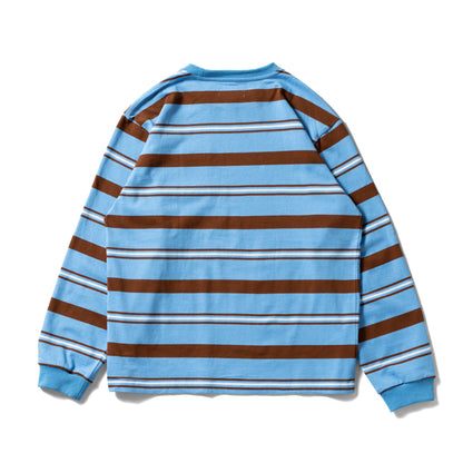 Pocket L/S Tee | Blue Border