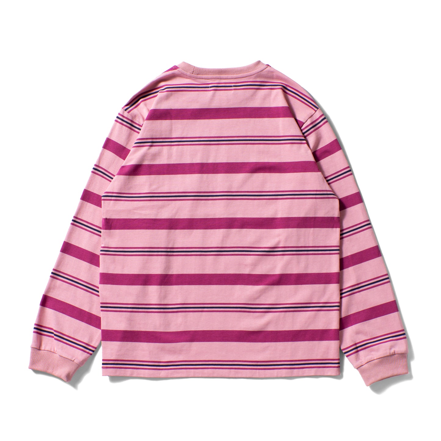 Pocket L/S Tee | Pink Border