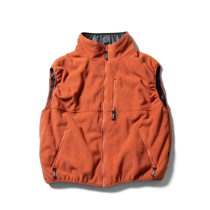 Fleece/Nylon Reversible Vest | Orange×Black