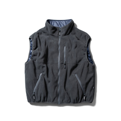 Fleece/Nylon Reversible Vest | Gray×Navy