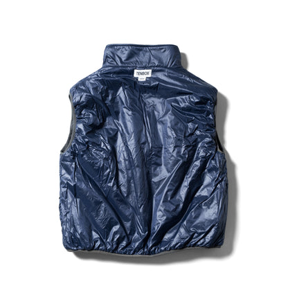 Fleece/Nylon Reversible Vest | Gray×Navy